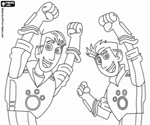 Colorear Chris Kratt y Martin Kratt