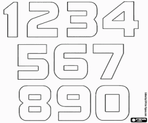 Colorear Cifras del 1 al 9 y el 0