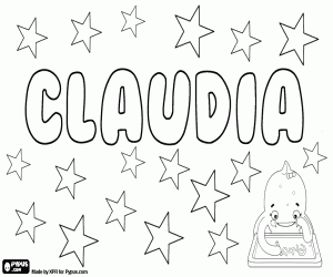 Colorear Claudia,nombre en muchas lenguas