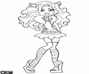 Colorear Clawdeen Wolf de Monster High