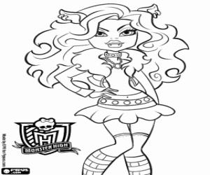 Colorear Clawdeen Wolf, Monster High