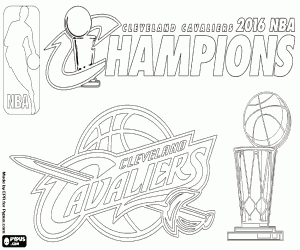 Colorear Cleveland Cavs, campeón NBA 2016