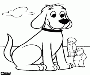 Colorear Clifford, el gran perro rojo