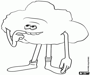 Colorear Cloud Guy, personaje de Trolls