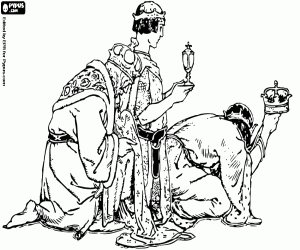 Colorear Clásica adoración de los Reyes