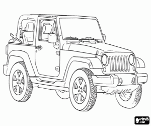 Colorear Un coche Jeep Wrangler
