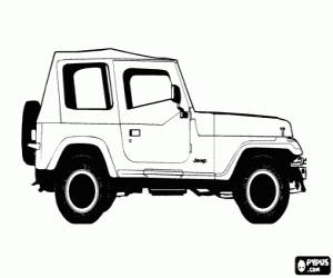 Colorear Coche todoterreno - Jeep
