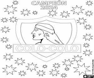 Colorear Colo Colo, campeón 2024