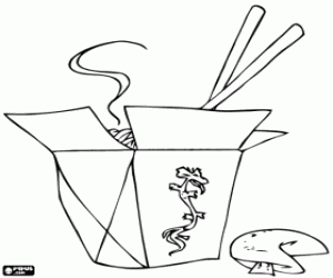 Colorear Comida china para llevar