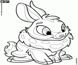 Colorear Un conejo de Neopets, Cybunny