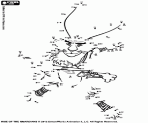 Colorear Conejo de Pascua, punto a punto