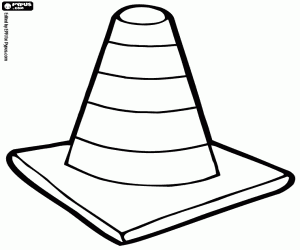 Colorear Un cono de tráfico