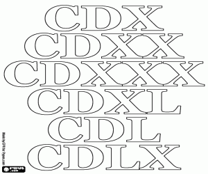 Colorear Para contar en decenas 410 a 460