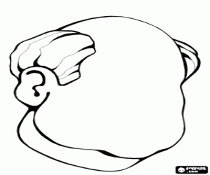 Colorear Contorno cabeza humana sin cara