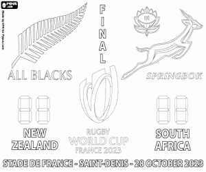 Colorear Copa Mundial Rugby 2023, final
