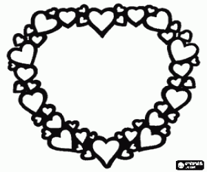 Colorear Un corazón para felicitar a mamá