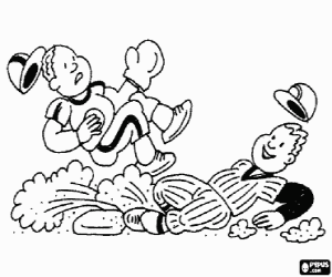 Colorear Corredor llegando a la base