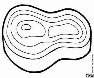 Colorear Un corte de carne roja