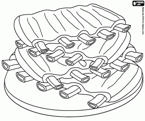 Colorear Costillas de cerdo para barbacoa