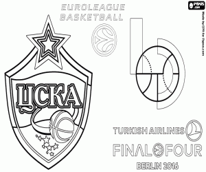 Colorear CSKA Moscú,campeón Euroliga 2016