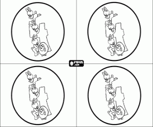 Colorear Cuatro años,fiesta de cumpleaños