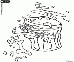 Colorear El cubo de basura, Trash Pack