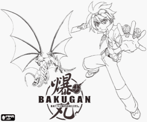Colorear Dan y su bakugan Drago