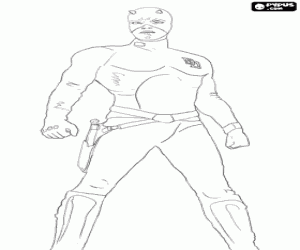 Colorear Daredevil, un superhéroe ciego