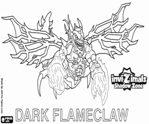 Colorear Dark Flameclaw, Invizimals LOD