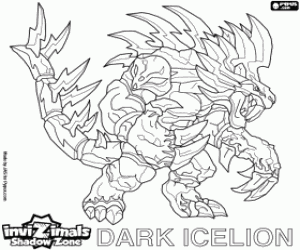 Colorear Dark Icelion, Invizimals SZ