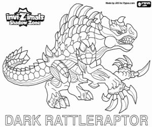 Colorear Dark Rattleraptor,Invizimals LOD