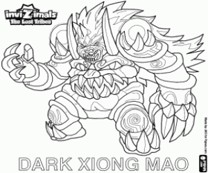 Colorear Dark Xiong Mao, Invizimals LTP