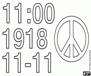 Colorear Fin de la Primera Guerra Mundial