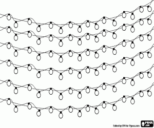 Colorear Decoración de luces para Navidad