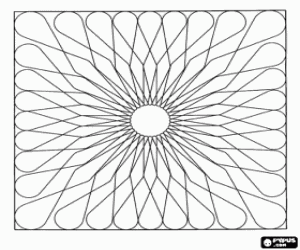 Colorear Del círculo a mandala cuadrado