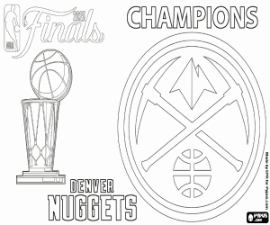 Colorear Denver Nuggets, campeón NBA 2023