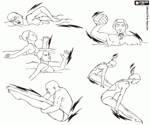 Colorear Deportes olímpicos de Natación