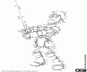 Colorear Descubre a Justin, punto a punto