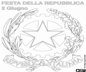 Colorear Dia de la República Italiana