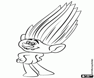 Colorear Diamantino, el troll plateado