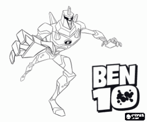 Colorear Diamondhead, alienígena Ben 10 