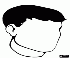 Colorear Dibujar una cara de hombre