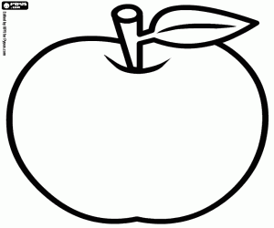 Colorear Un dibujo básico de una manzana