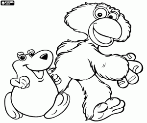 Colorear Dicho y Hecho, personajes Cocoricó