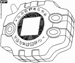 Colorear Un Digivice de Digimon