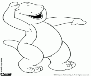Colorear El dinosaurio Barney