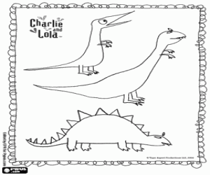 Colorear Los dinosaurios de Charlie