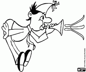 Colorear Diversión en fiesta de fin de año