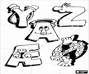 Colorear Unas divertidas letras 