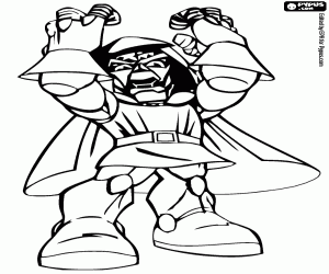 Colorear Doctor Doom, Super Hero Squad